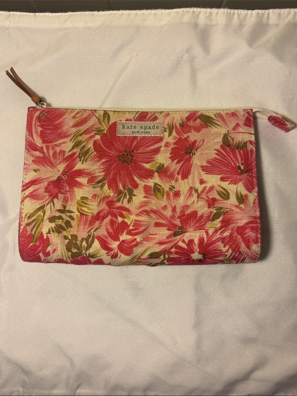 NWOT VTG Kate Spade Pink Floral Canvas Canvas/Pouch - Gorgeous Vintage!